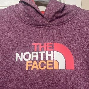NORTHFACE WOMENS HOODIE SIZE MEDIUM PURPLE AND ORANGE